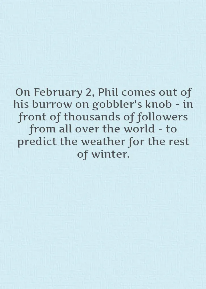 Phil's Prediction card inside right