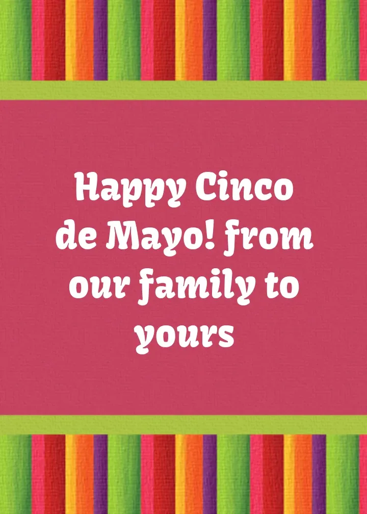 Cinco de Mayo Stripe card front