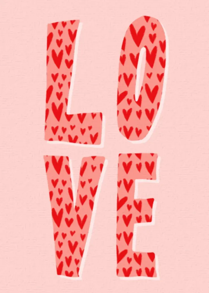 Heart Pattern card front