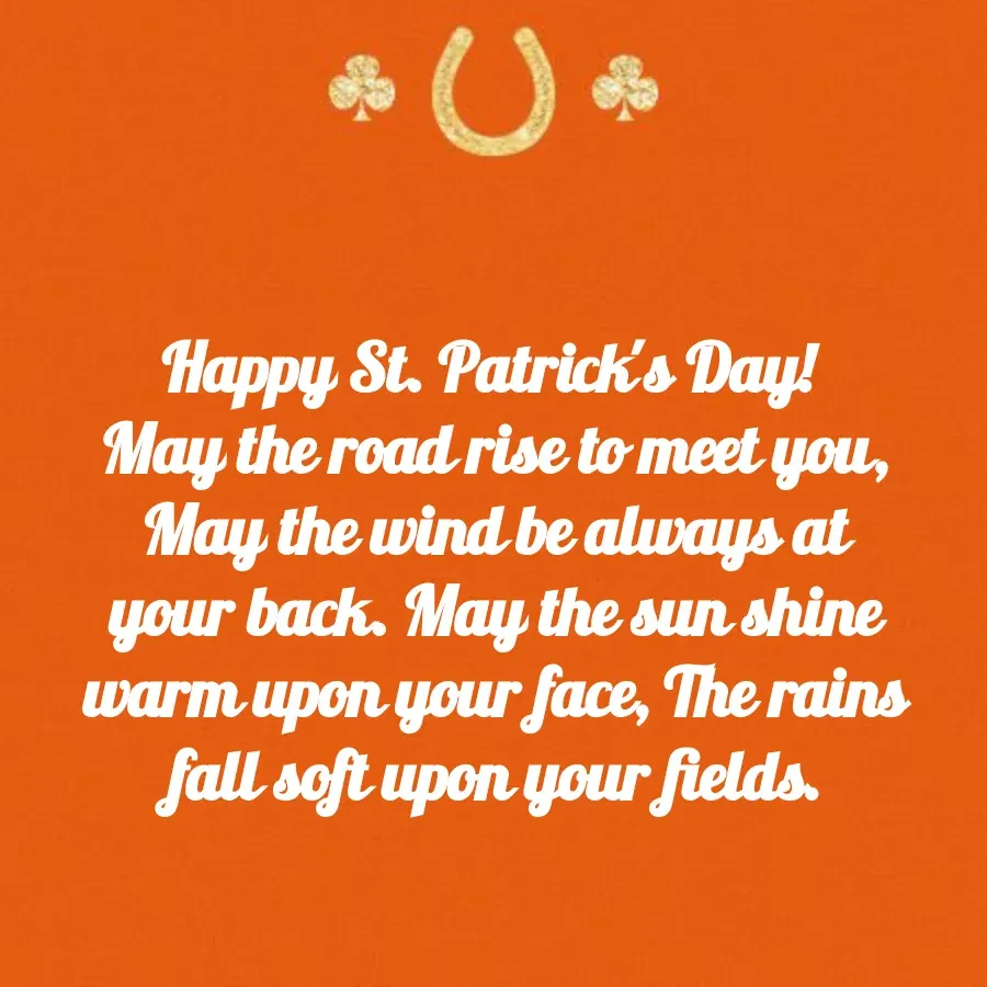 Luck of the Irish card inside right