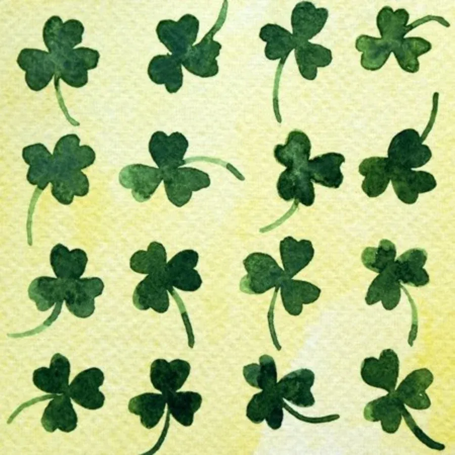 St. Patrick's Day Clover card inside left
