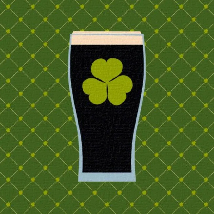 Happy St. Patrick's Day card inside left