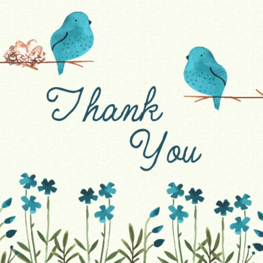 Morning Song Thanks card front