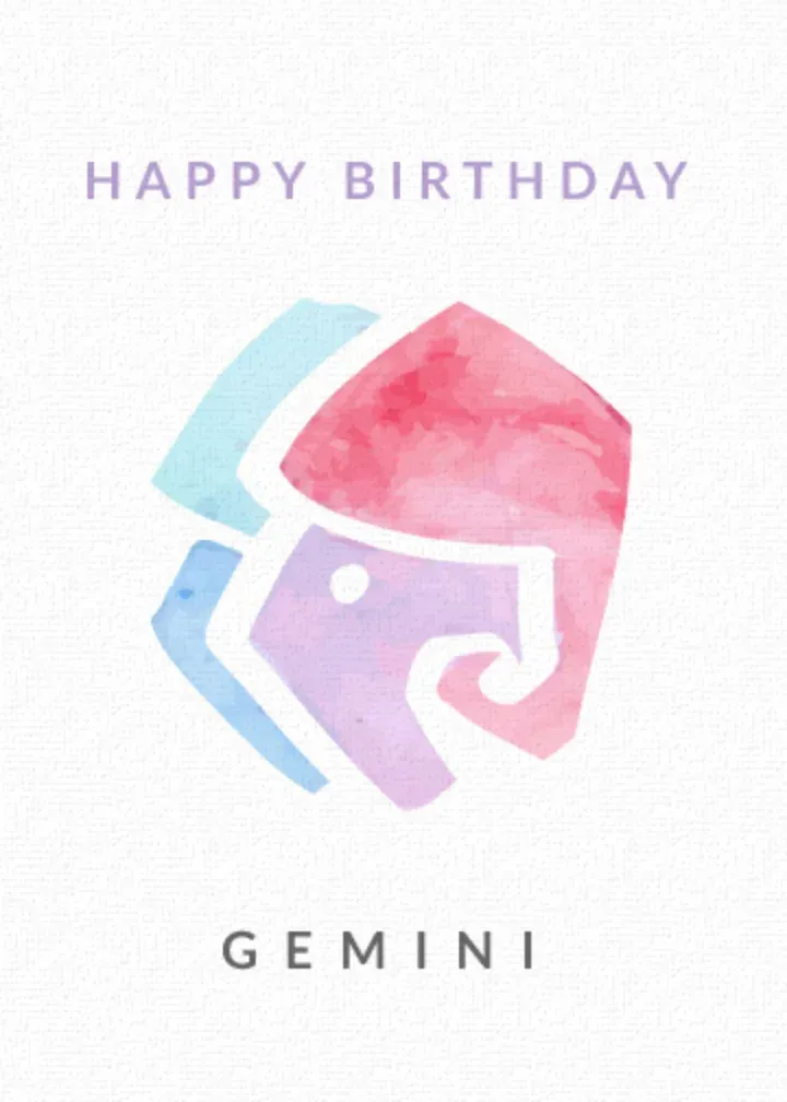 Zodiac - Gemini card front