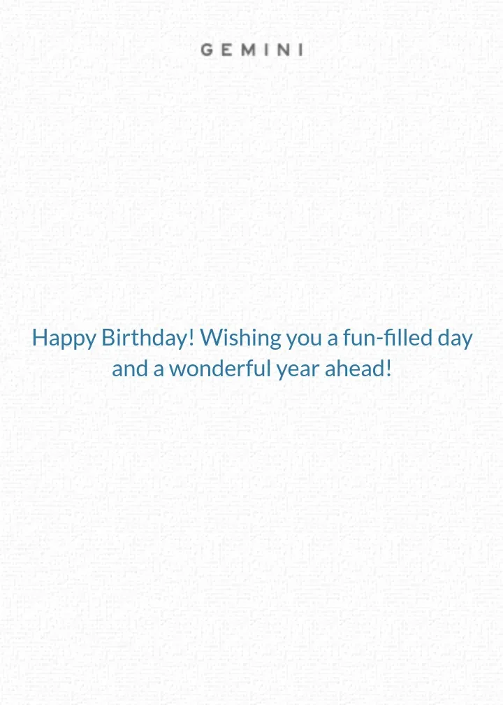 Zodiac - Gemini card inside right