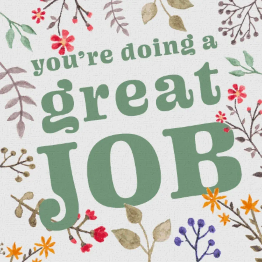 You're Doing A Great Job card front