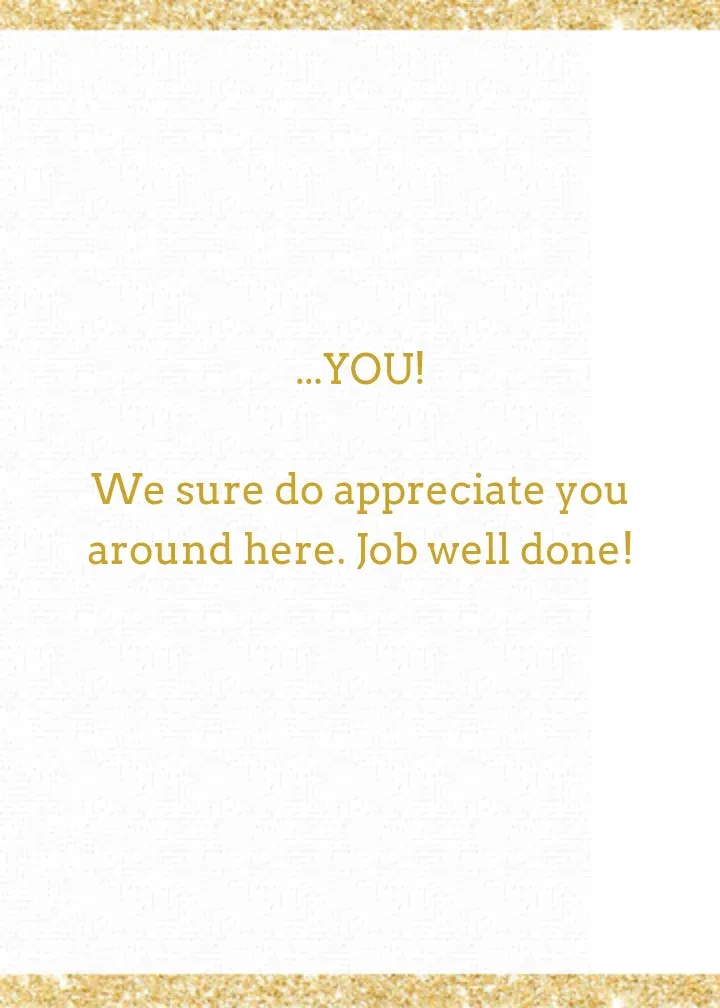 Employee of the Month card inside right