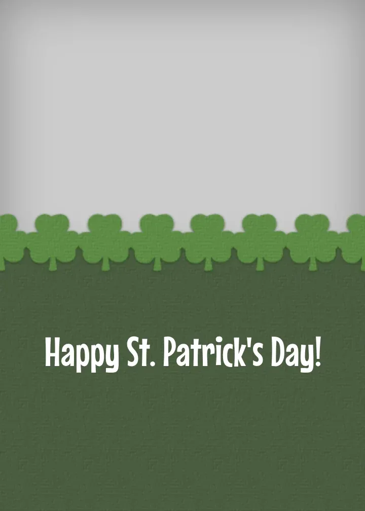 Shamrock Pattern card front