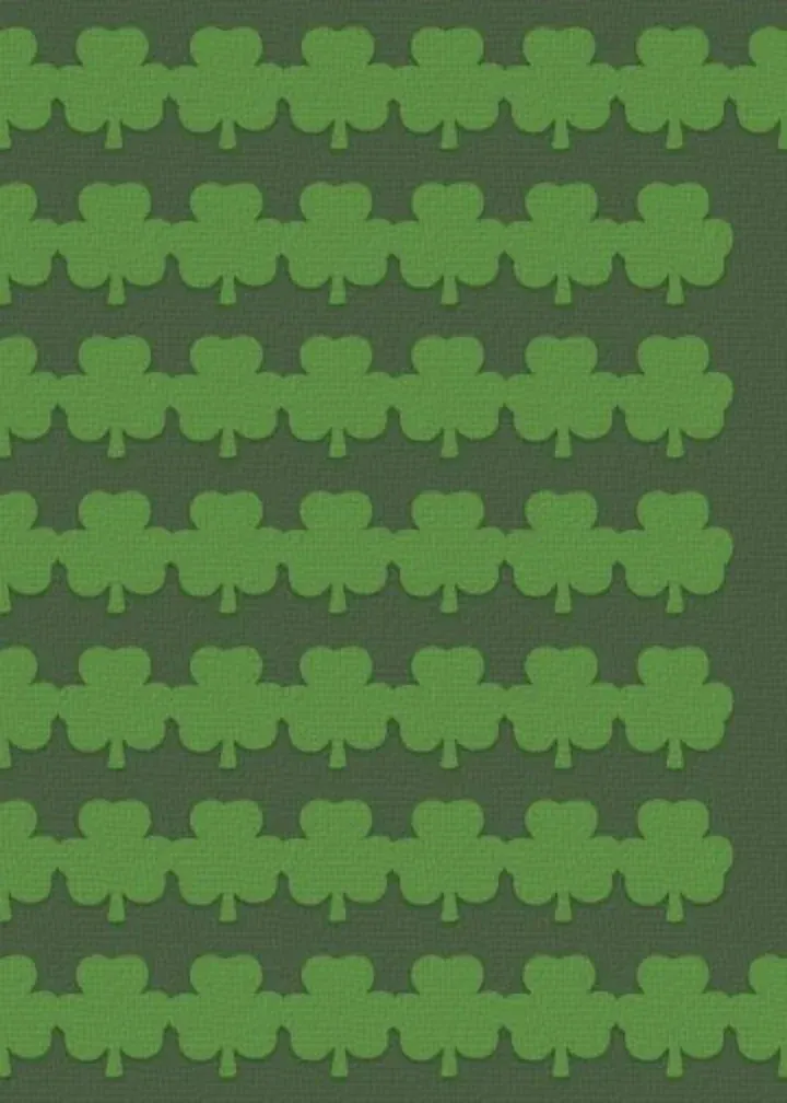 Shamrock Pattern card inside left