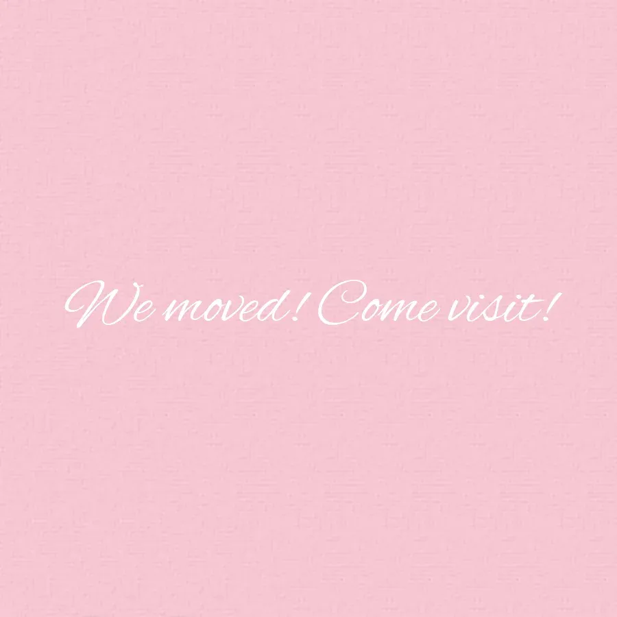 New Home Photo card inside right