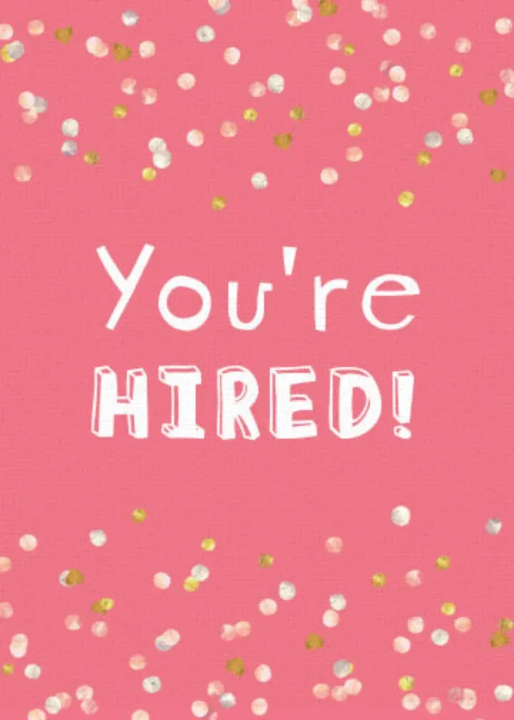 You're Hired! card front