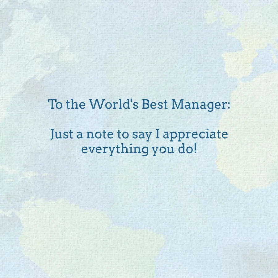 Best Manager in the World card inside right