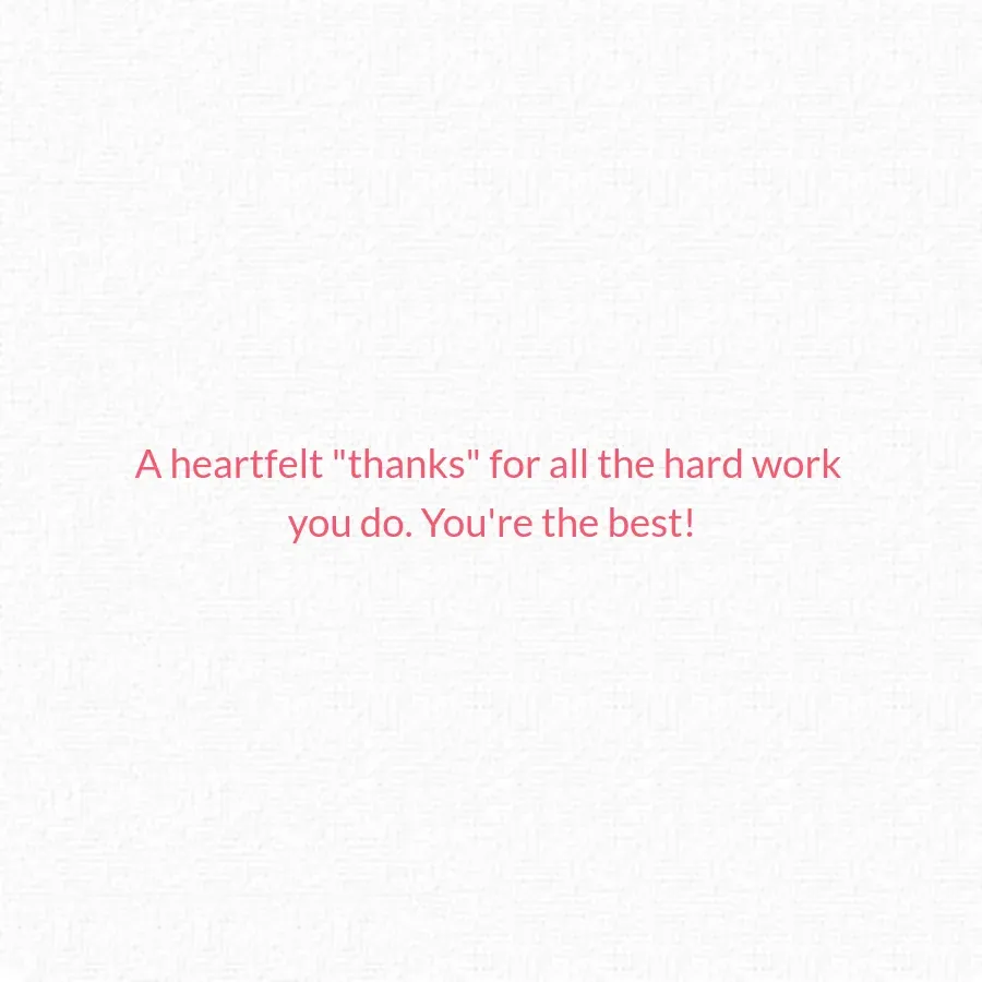 Modern Work Thanks card inside right