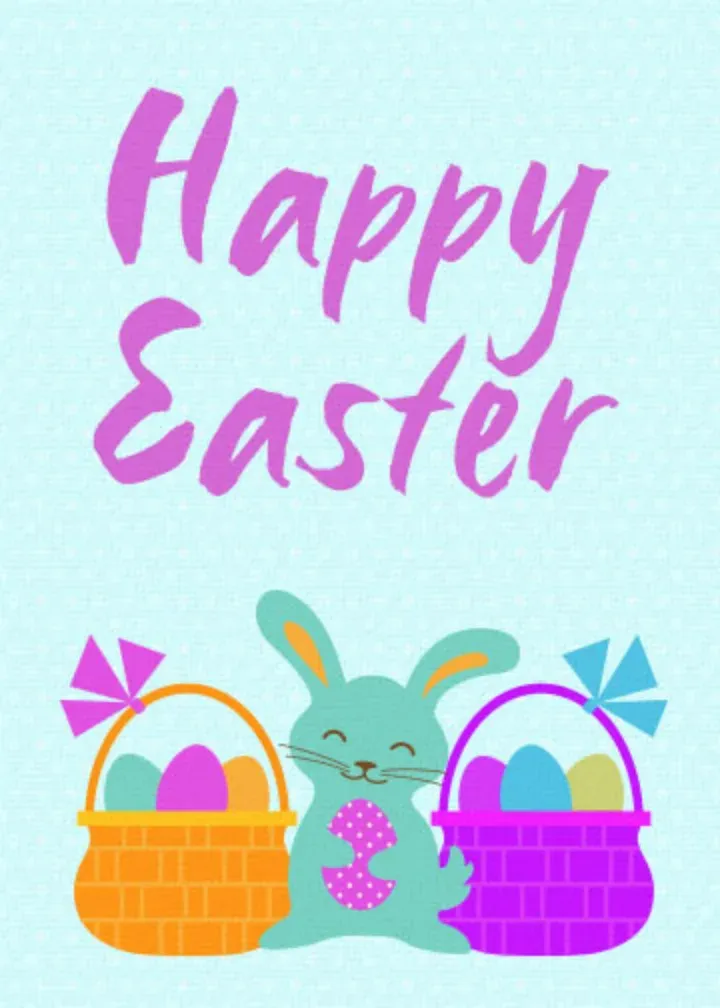 Cute Easter Bunny card front