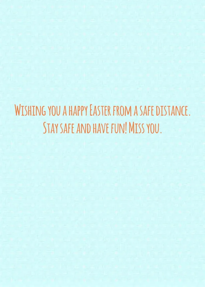 Cute Easter Bunny card inside right