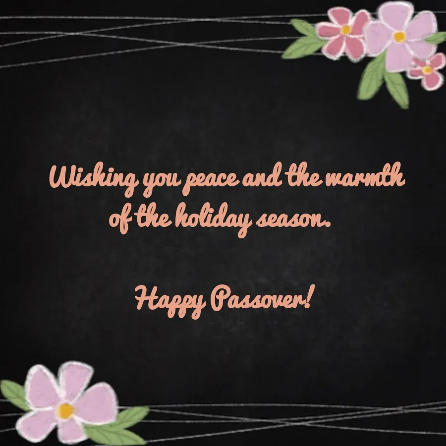 Passover Chalkboard card inside right