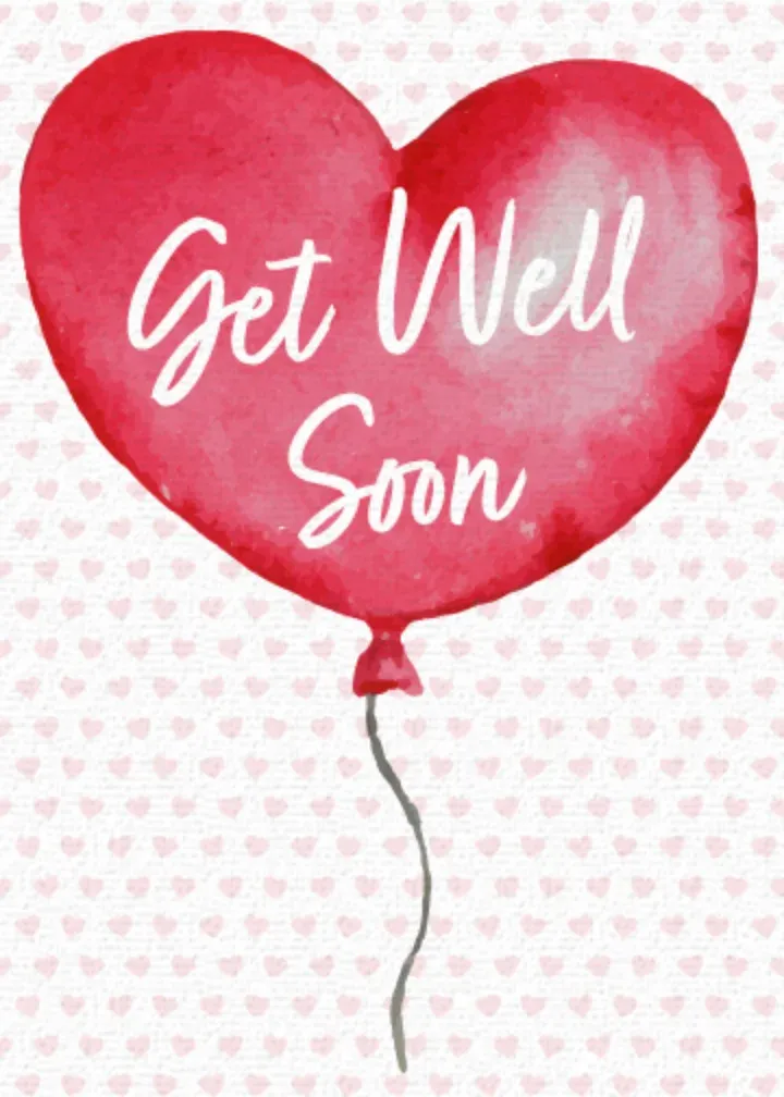 Get Well Balloon card front