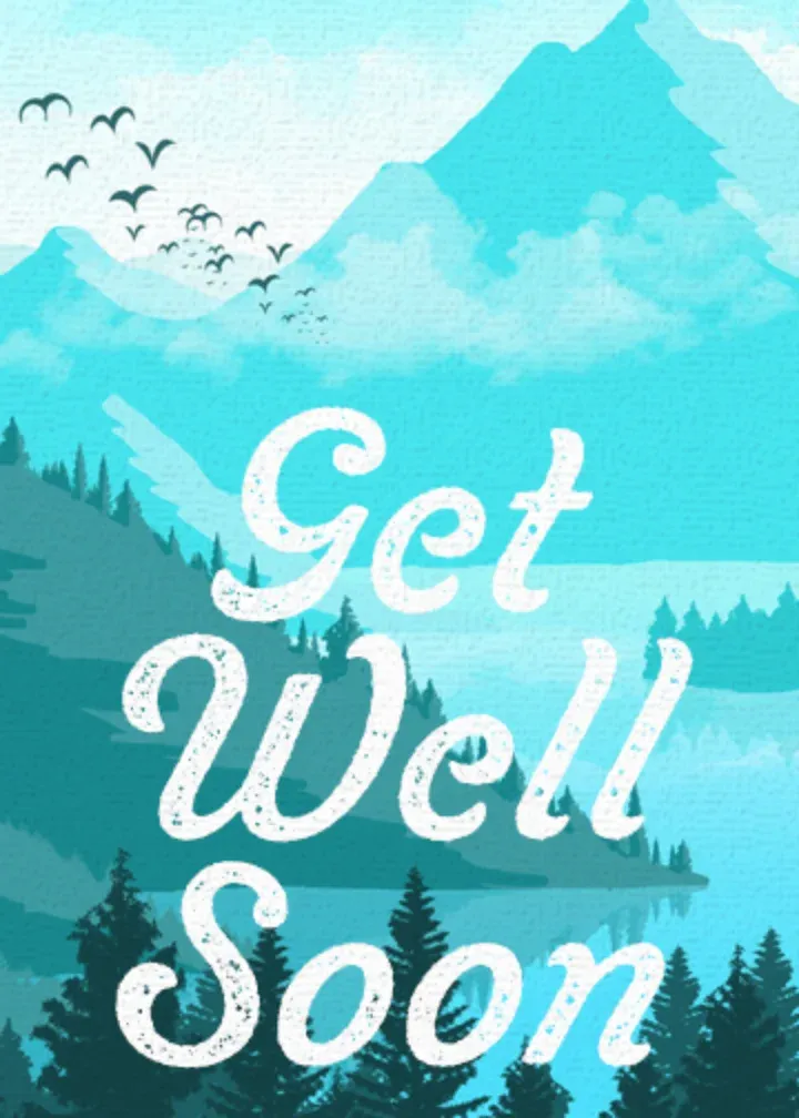 Get Well Soon Nature card front
