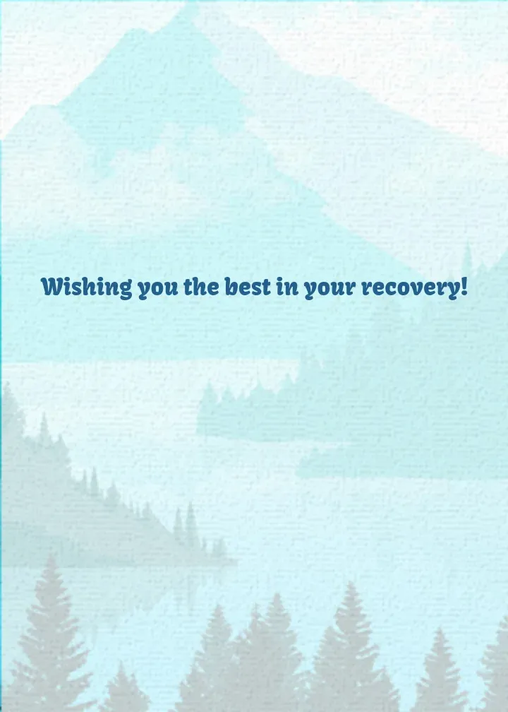 Get Well Soon Nature card inside right