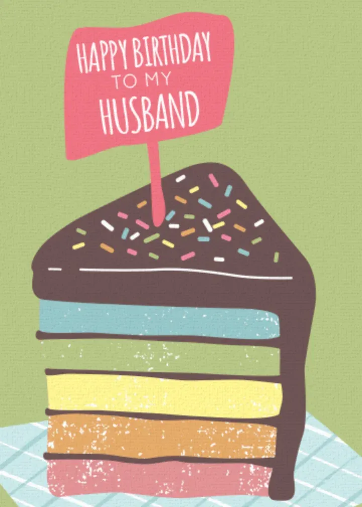 Happy Birthday to My Husband card front