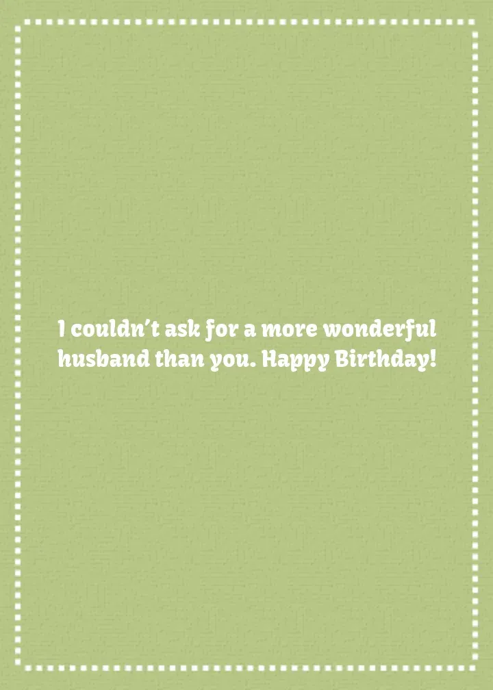 Happy Birthday to My Husband card inside right