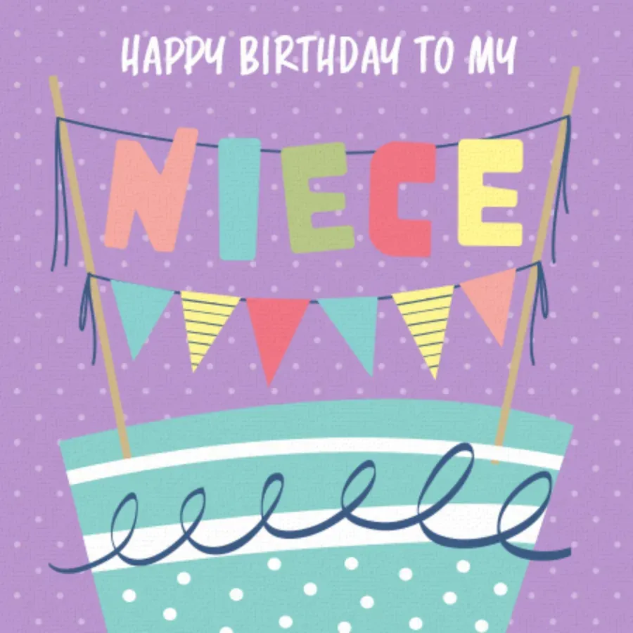 Happy Birthday to My Niece card front