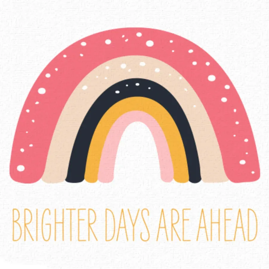 Sympathy Rainbow card front