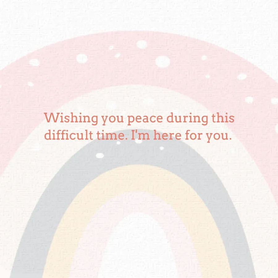 Sympathy Rainbow card inside right