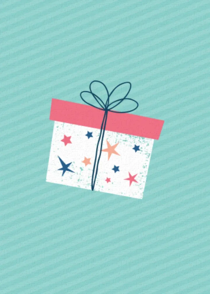 Birthday Cake Sparkle card inside left