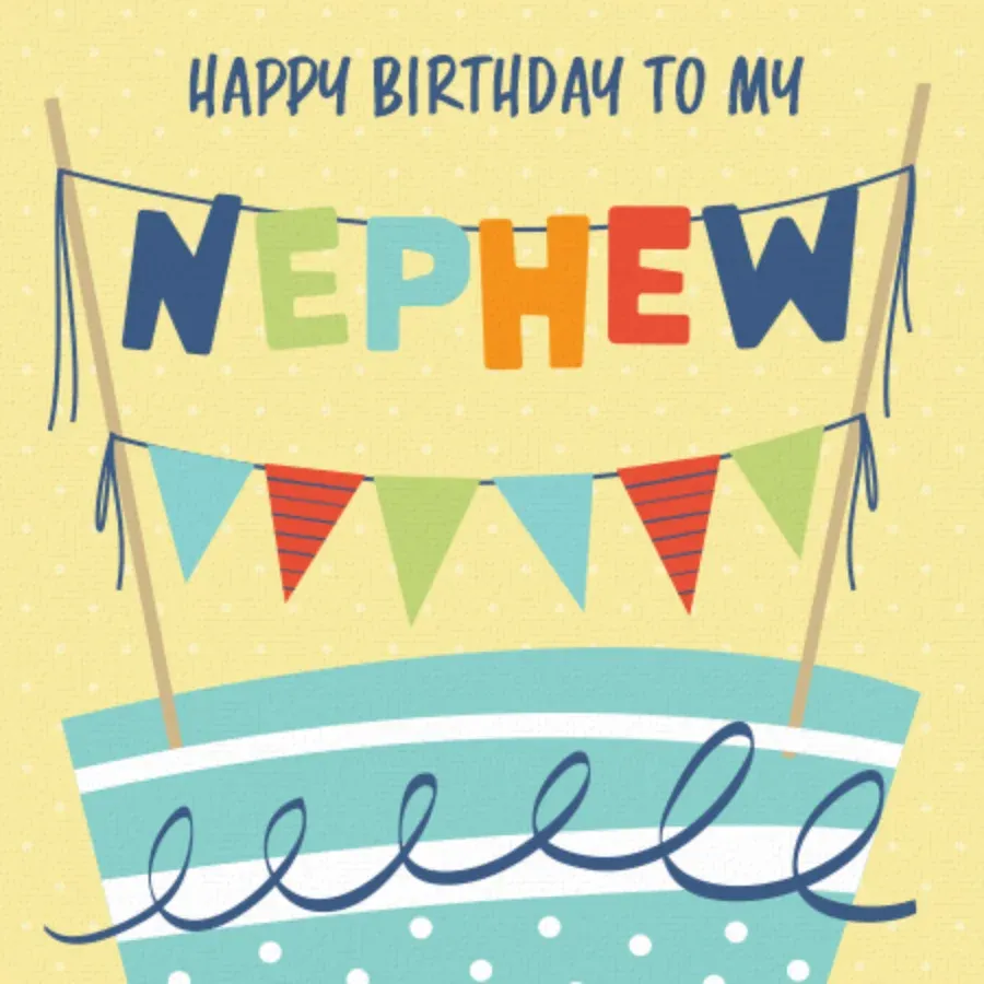 Happy Birthday to My Nephew card front