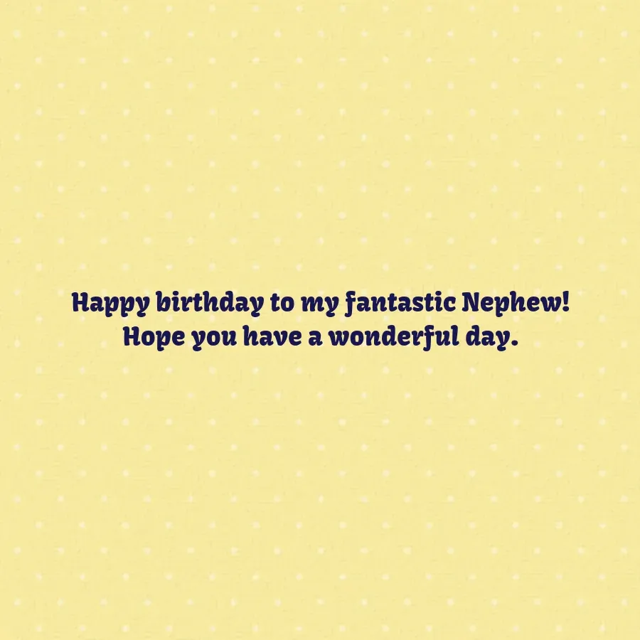 Happy Birthday to My Nephew card inside right