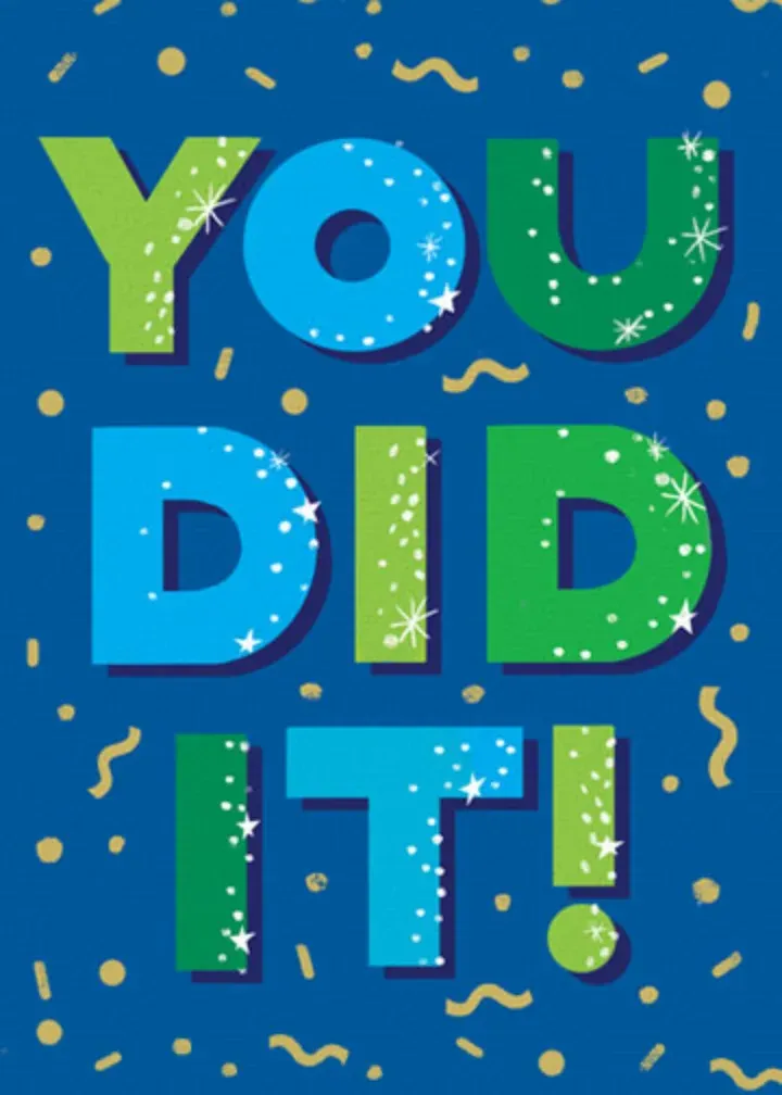 You Did It! card front