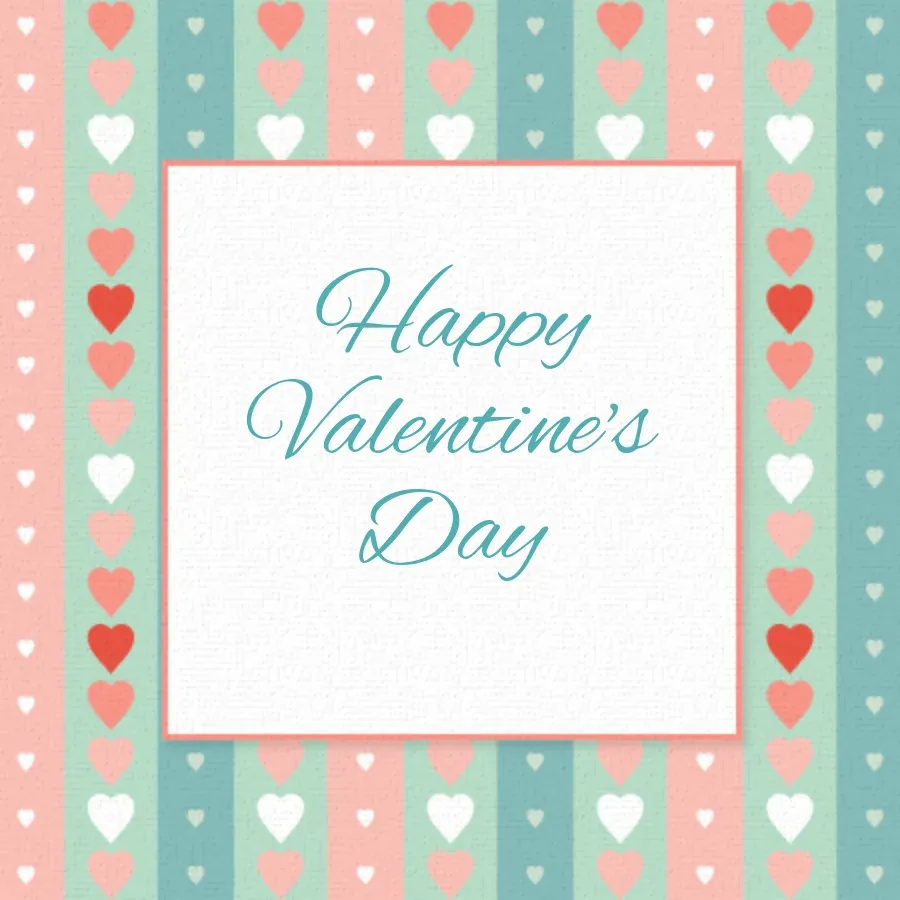 Sweet Valentine Pattern card front