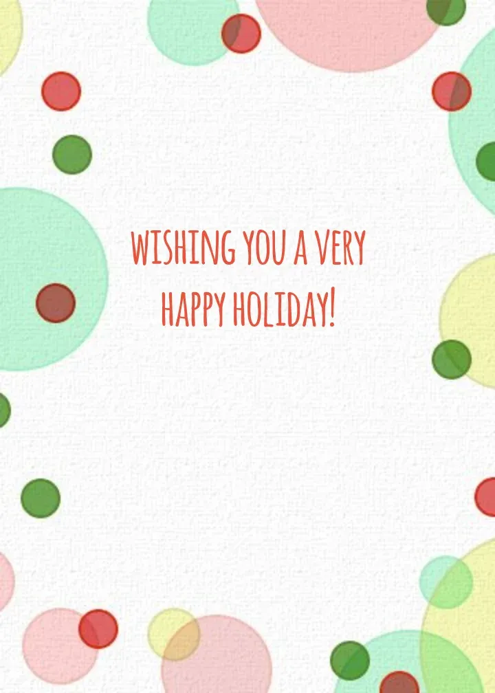 Holiday Dots card inside right