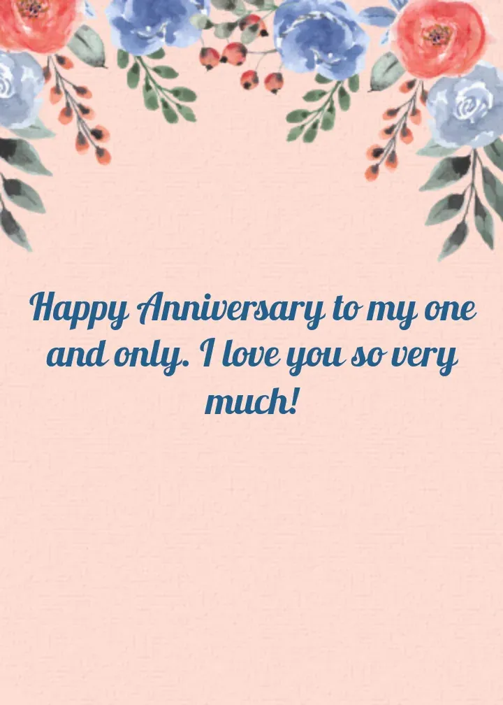 Anniversary Bouquet card inside right