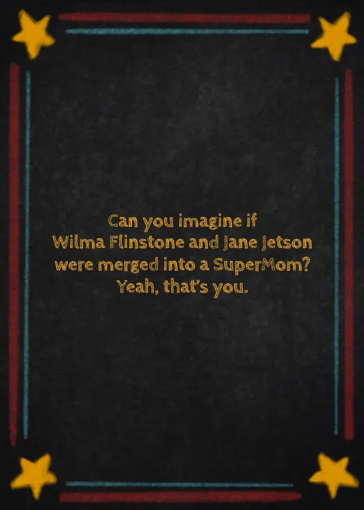 Superhero Mom card inside right