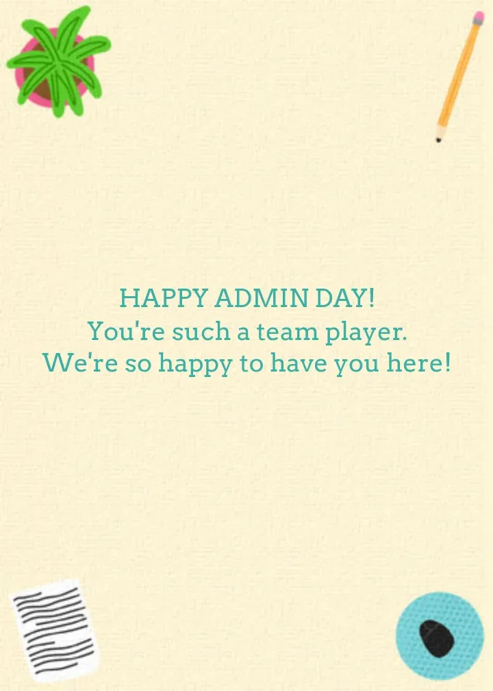 On Our Team card inside right