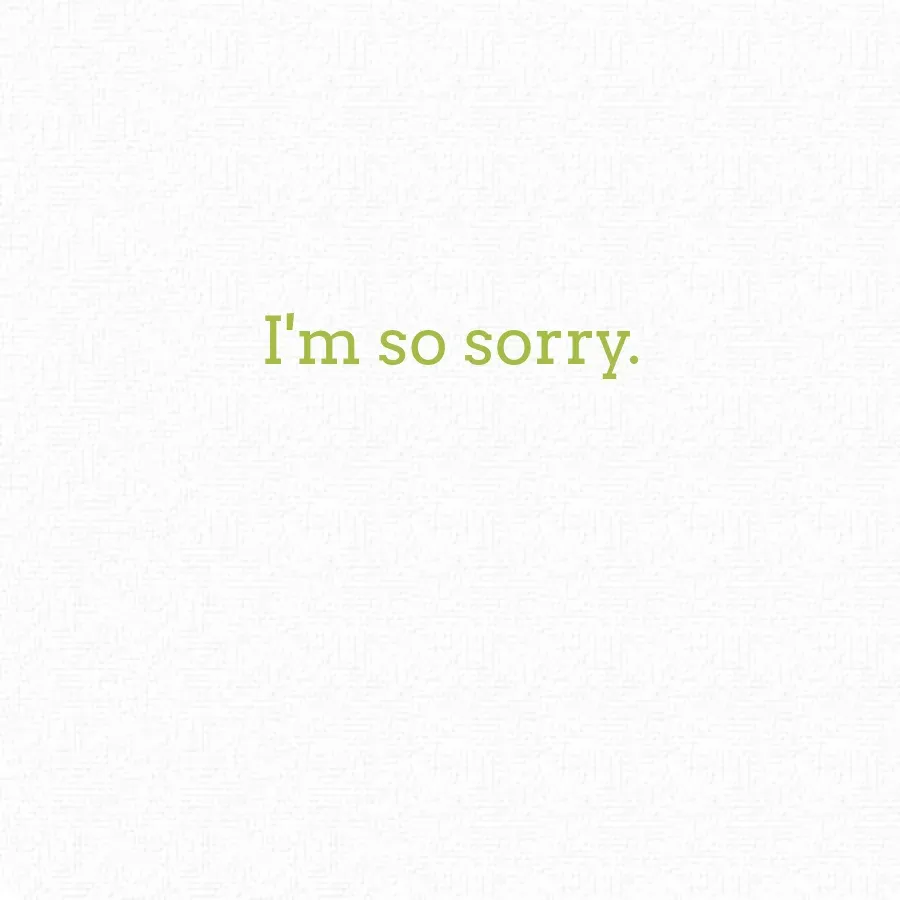 Sorry Stripes card inside right