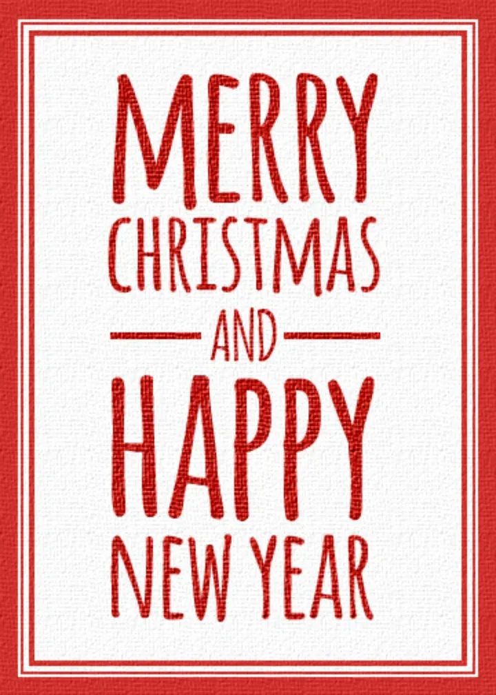 Ombre Christmas card front