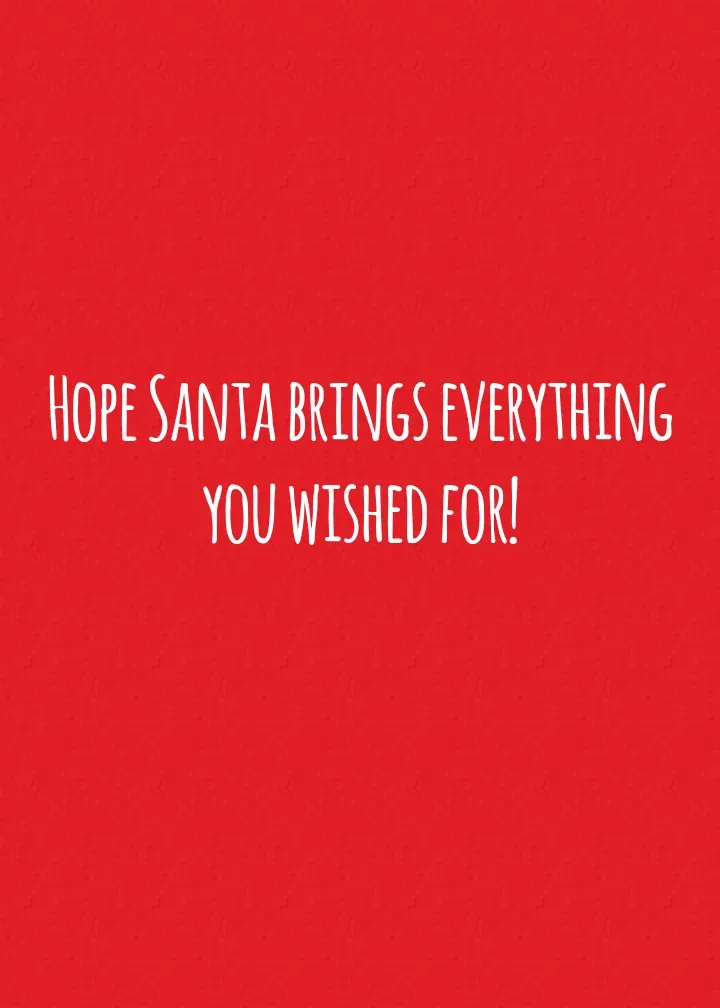 Santa card inside right