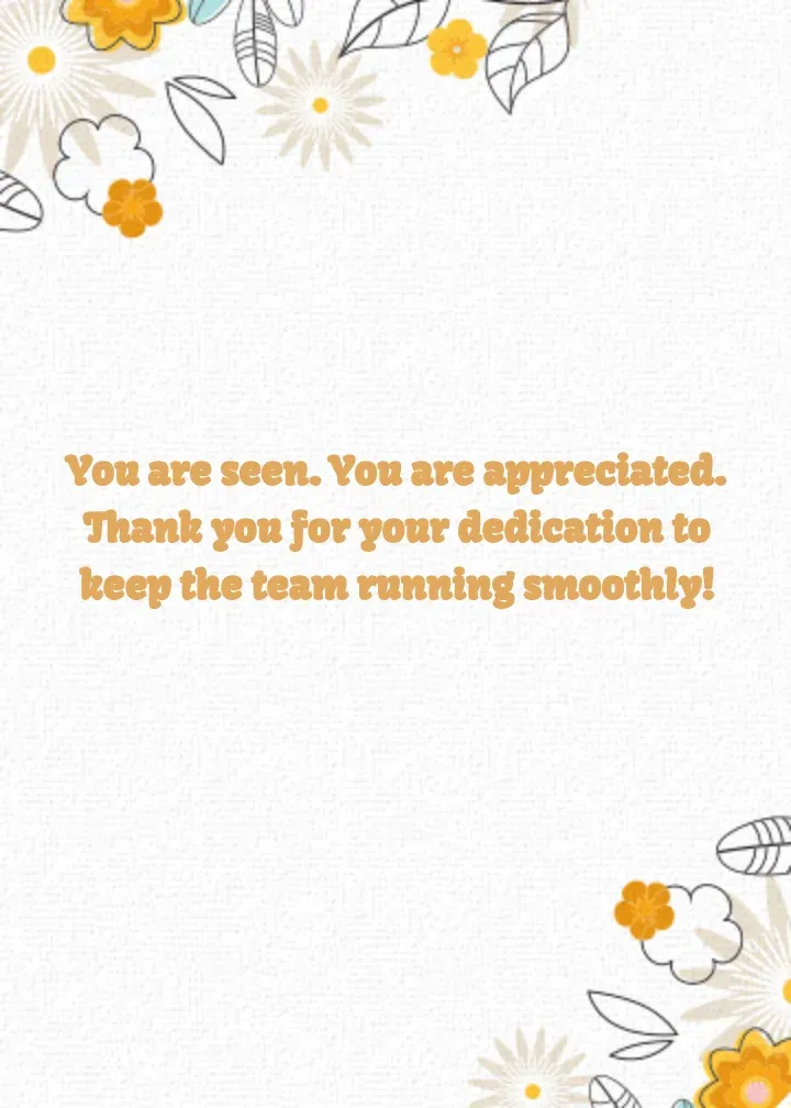 Thank You Admin card inside right