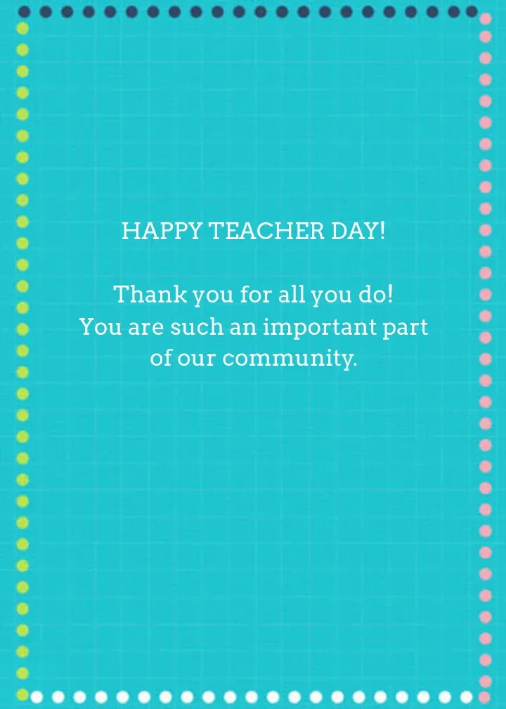 Teachers Like You card inside right