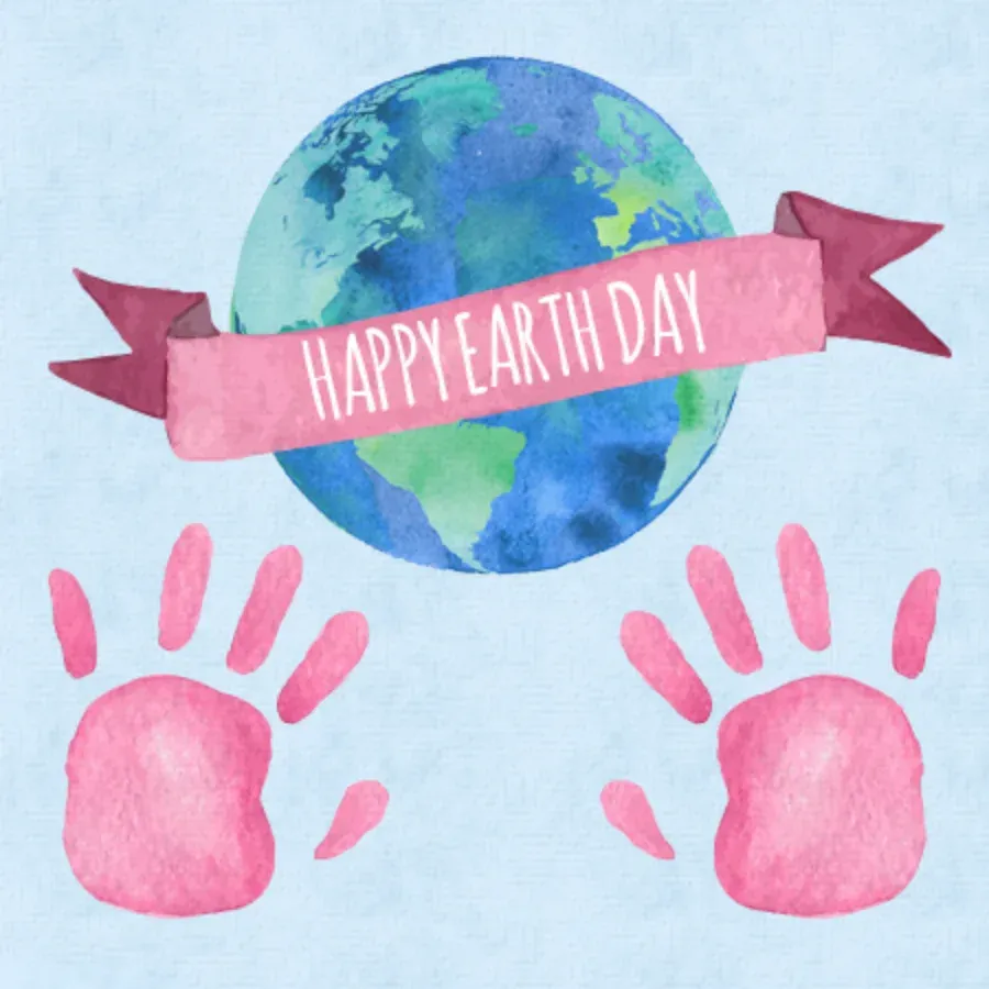 Earth Day Loving Hands card front