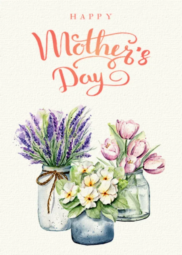 Mother's Day Vases card front