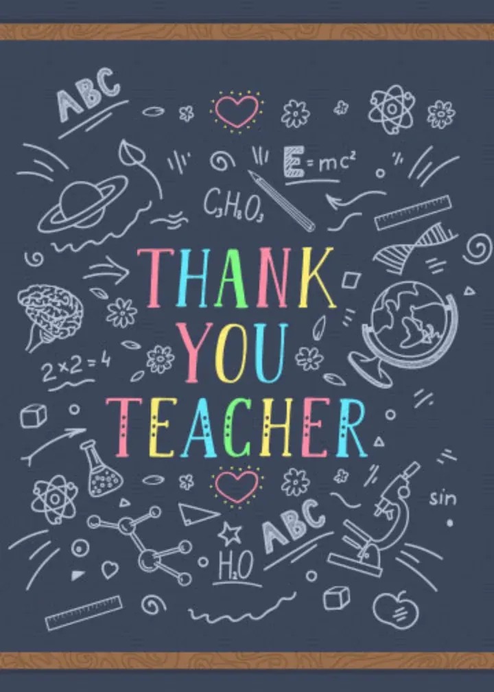 Thank You Teacher Classroom card front