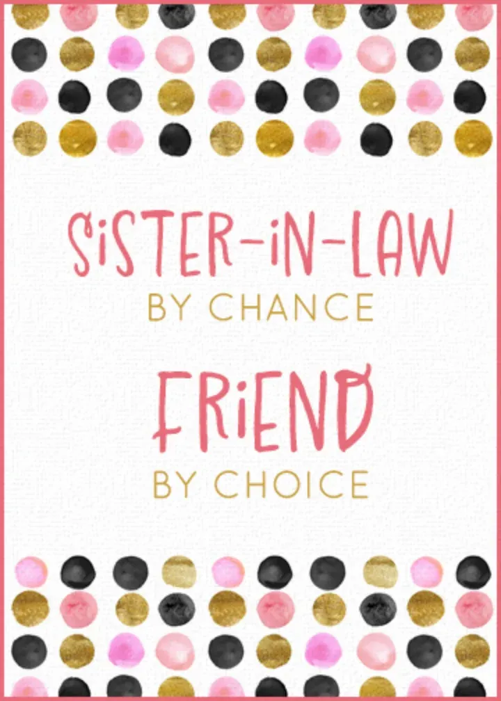 Sister-in-Law Dots card front