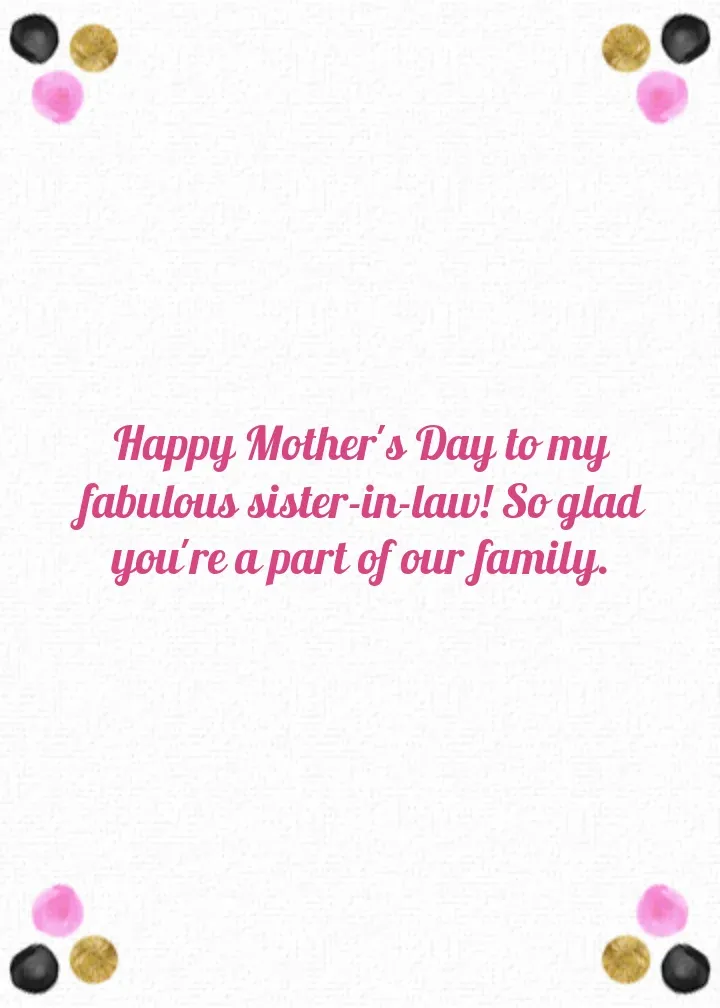 Sister-in-Law Dots card inside right