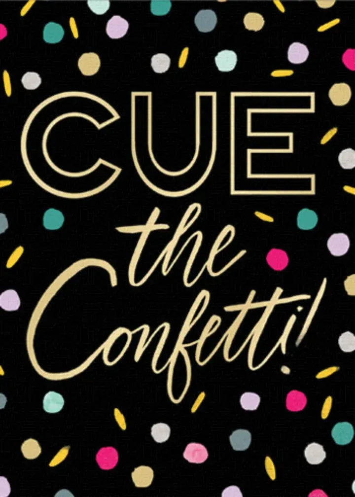 Grad Confetti card front