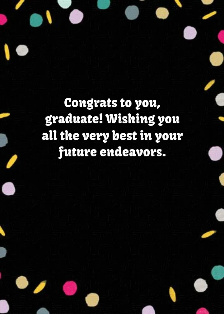 Grad Confetti card inside right