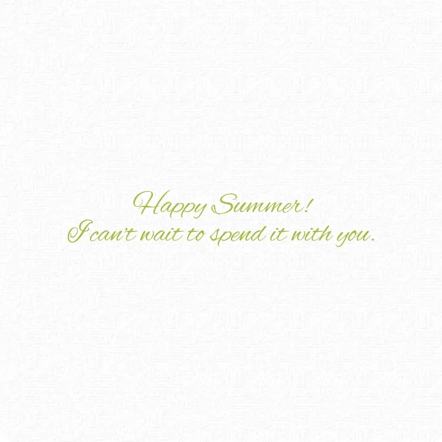 Sunny Summer Flowers card inside right